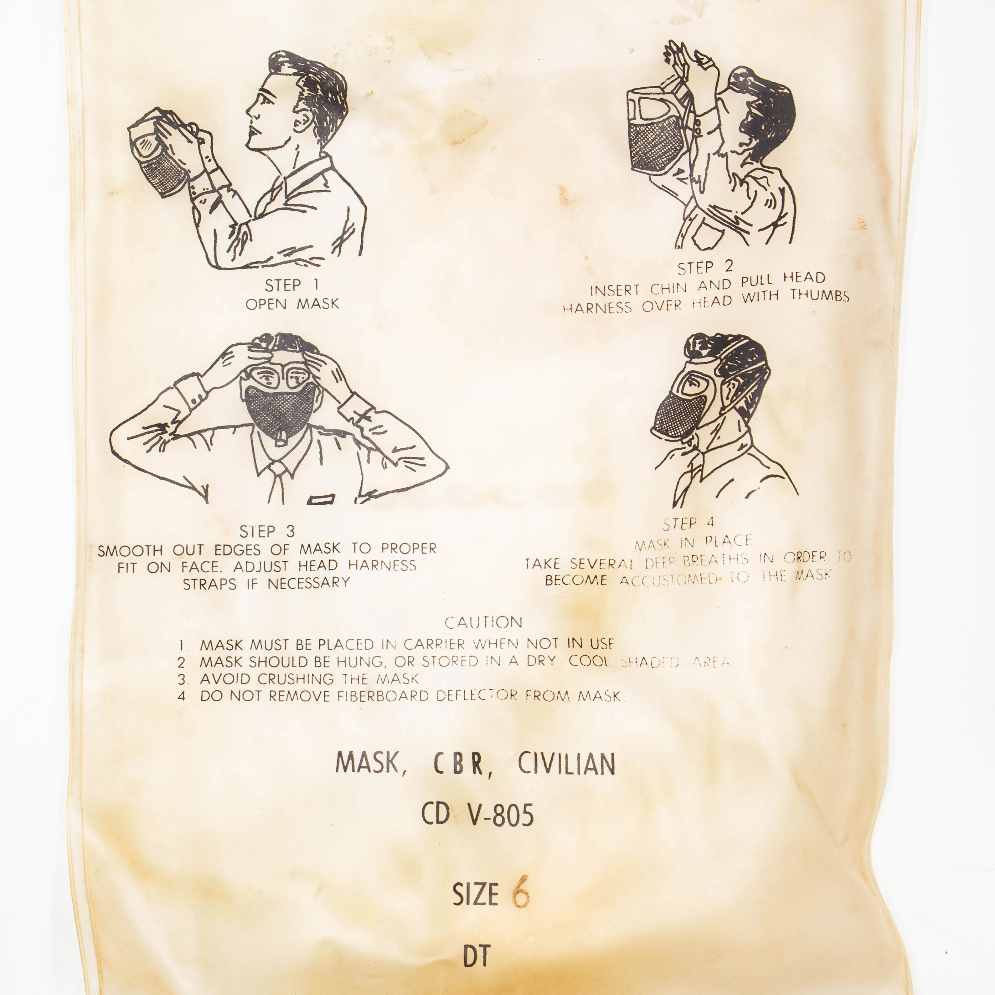 RARE 1963 Dated US Civil Defence CD V-805 Gas Mask - Image 4