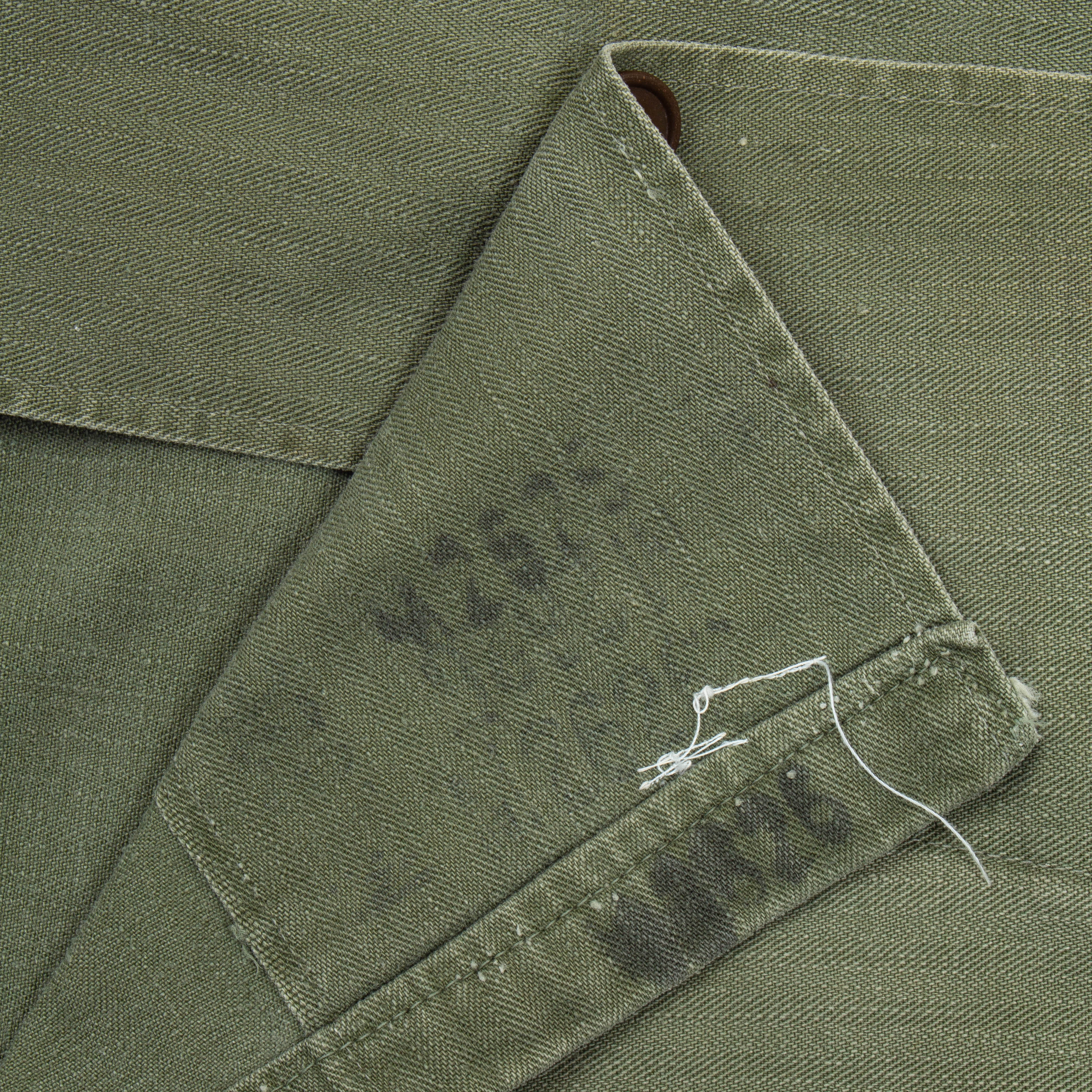 50s Vintage 'McWilliams' US Army HBT Utility Shirt - Medium - Image 7