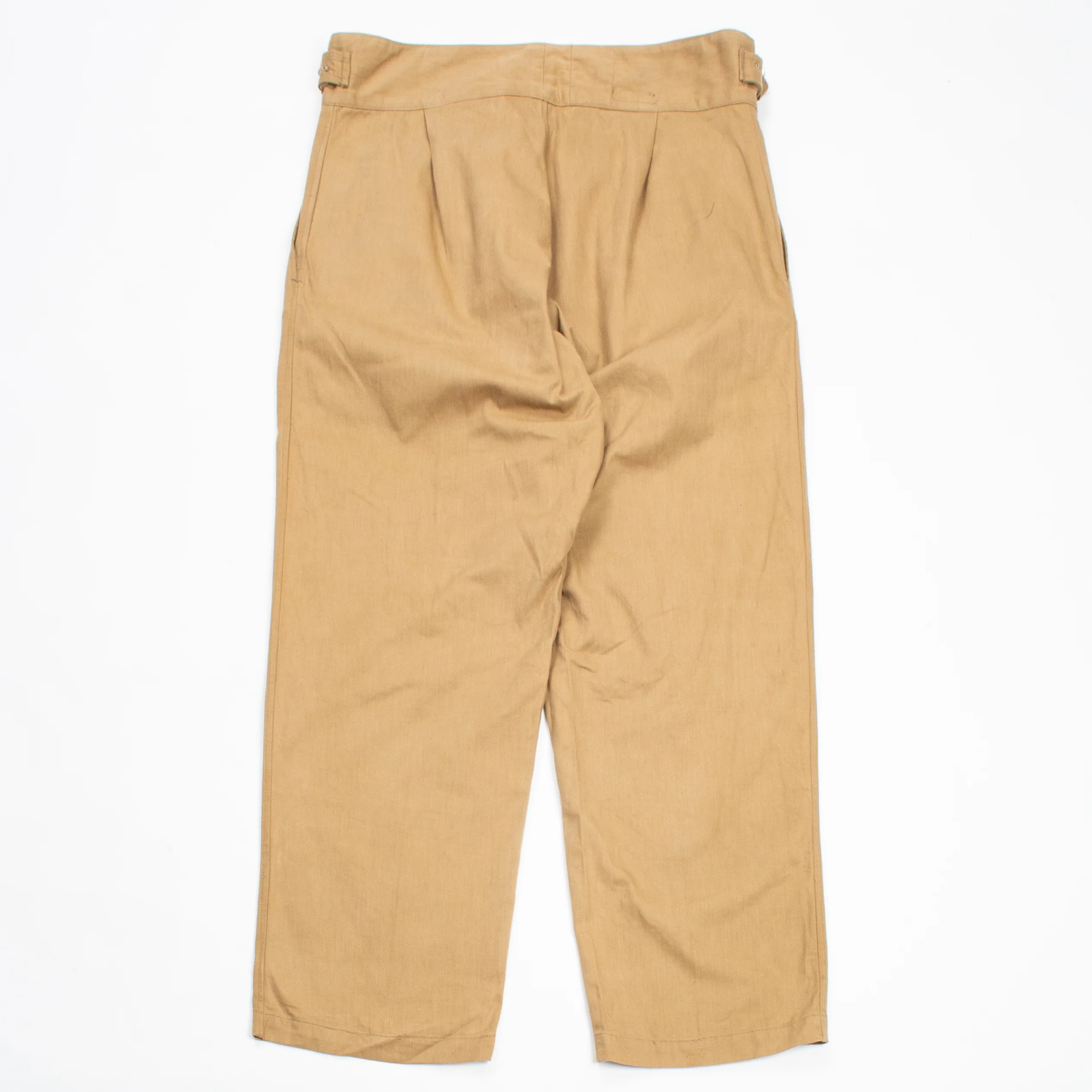 Deadstock 1960 Dated British Army Khaki Drill Trousers - 38x32 - Image 2