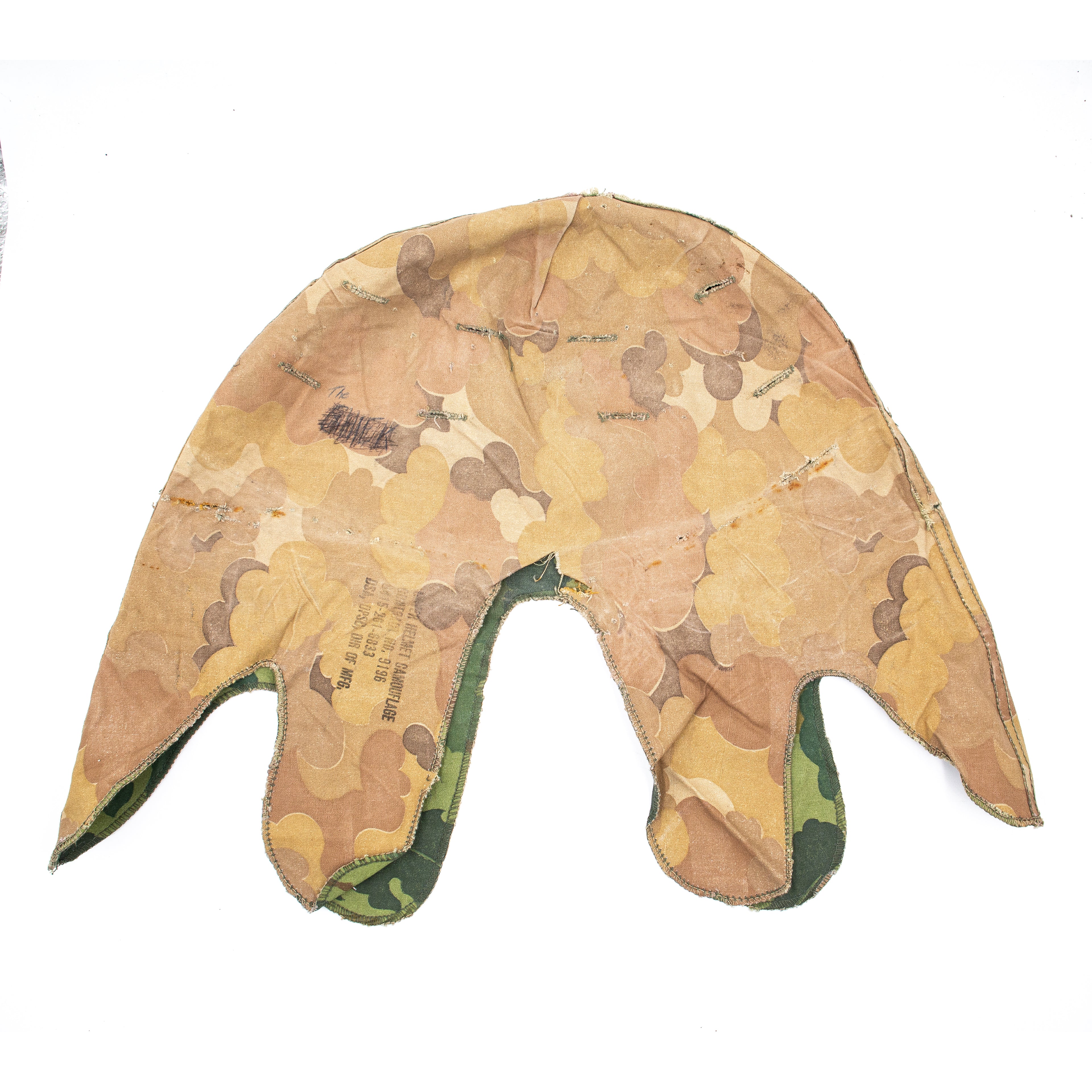 Original Vietnam War Mitchell Pattern M1 Helmet Cover - Image 4