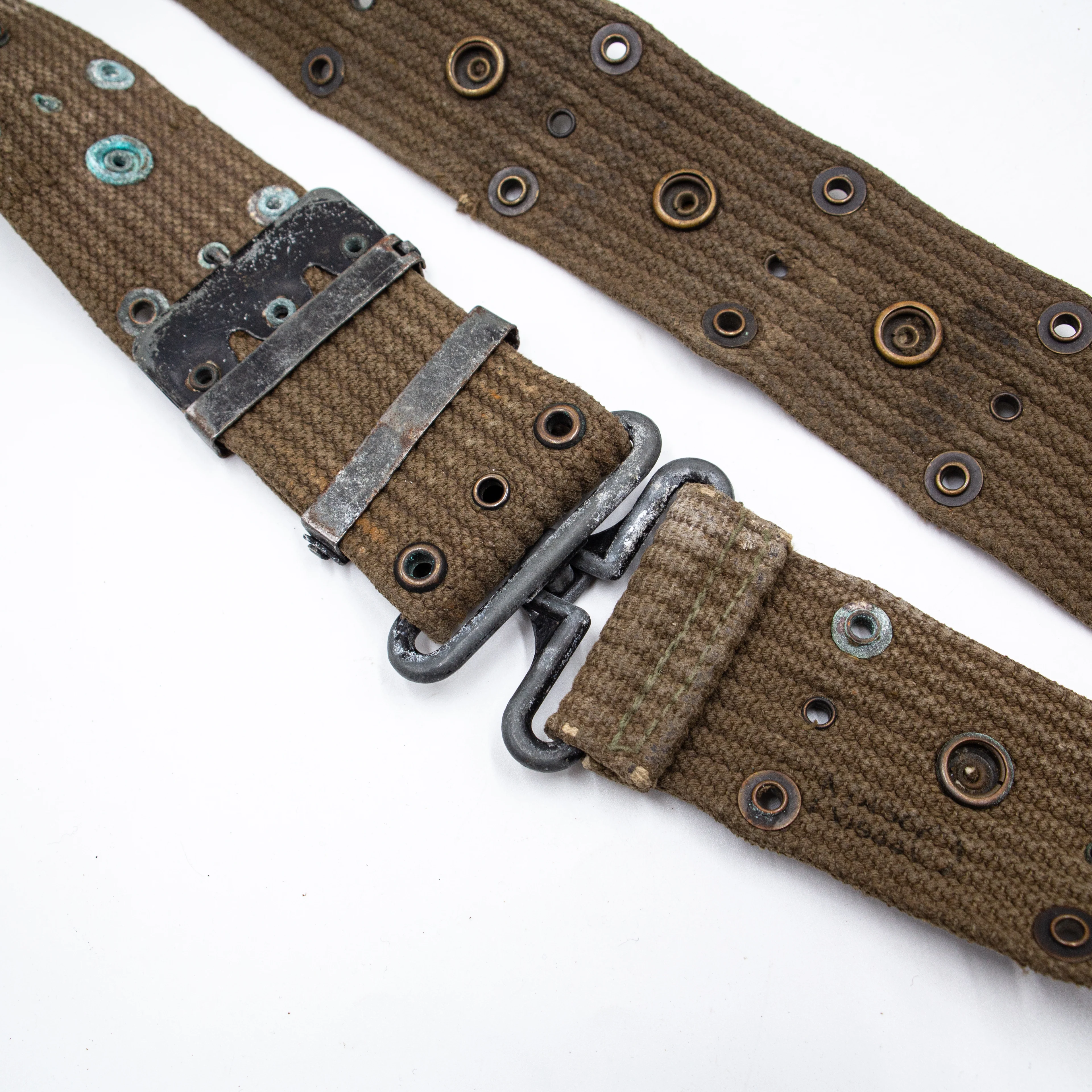 Rare Original Vietnam War USMC M1961 Webbing Belt - Image 3
