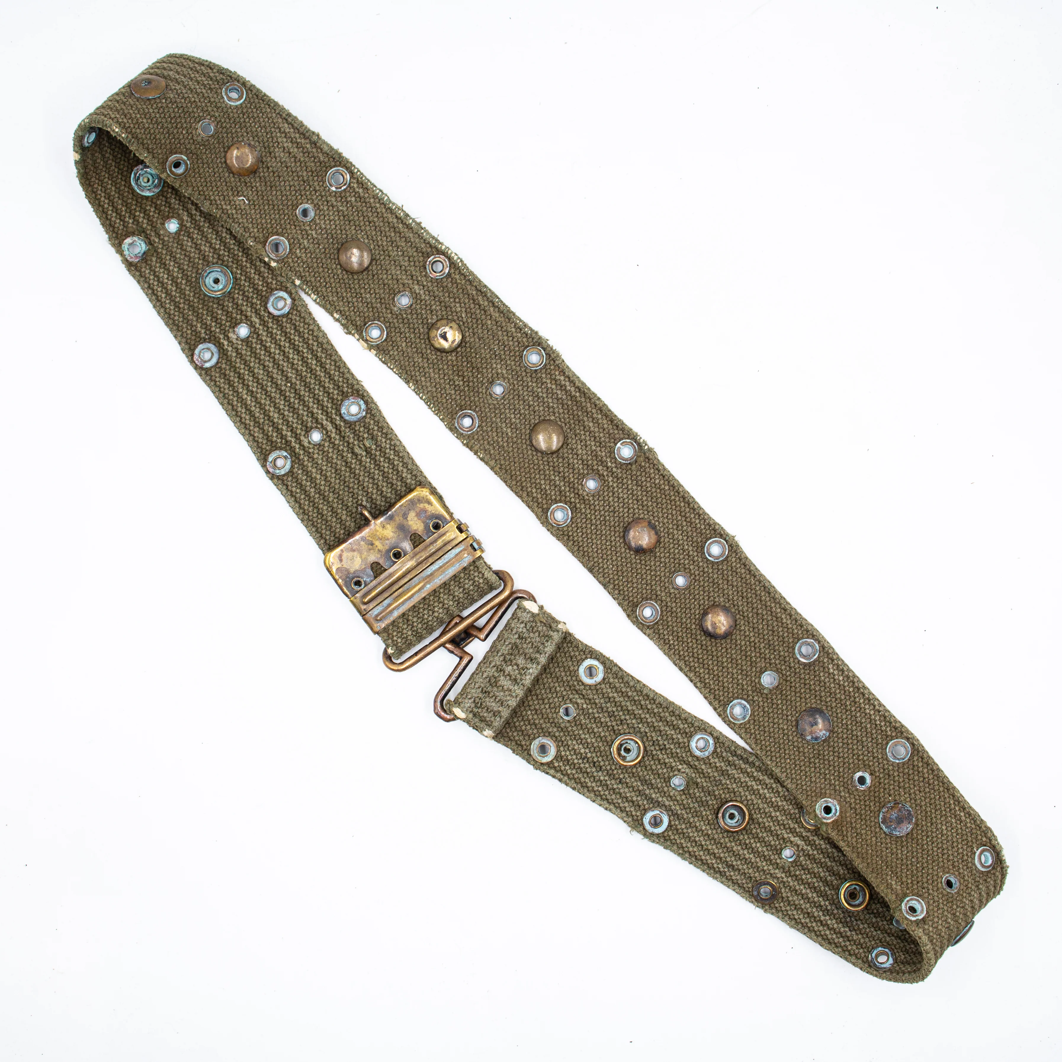 Rare Original Vietnam War USMC M1961 Webbing Belt - Image 5