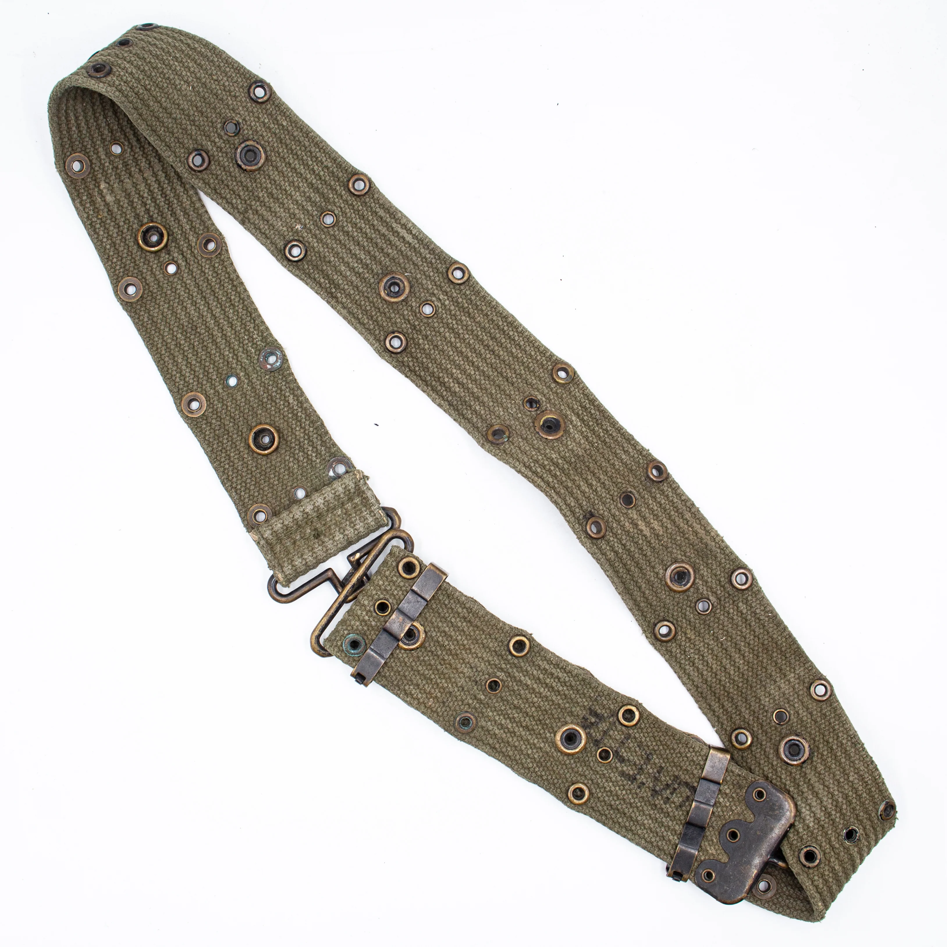 Rare Original Vietnam War USMC M1961 Webbing Belt - Image 5